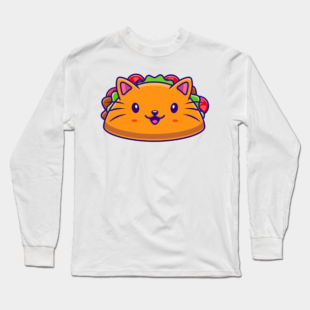 Tacocat Cute Long Sleeve T-Shirt by AmineDesigns